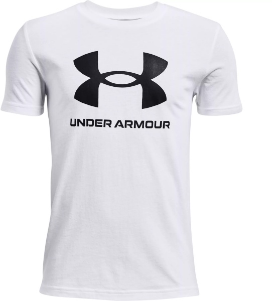 Футболка Under Armour UA SPORTSTYLE LOGO SS 1363282-100 р.L белый