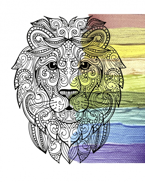 Картина по номерам Лев 40x50 см Riviera Blanca 