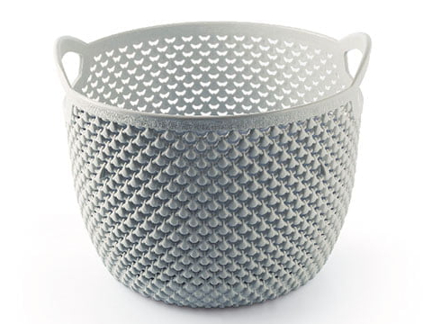 Кошик Ucsan Plastik DROP кругла 3,3 л сірий металік 