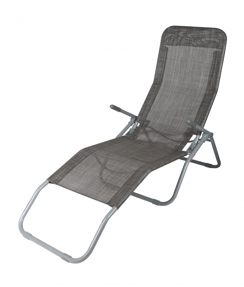 Шезлонг розкладний UP! (Underprice) OC00219 сірий 60x141 см