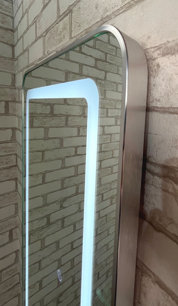 Зеркало со встроенной подсветкой 500х1500 см (ЕЗ-01031) LED серебро