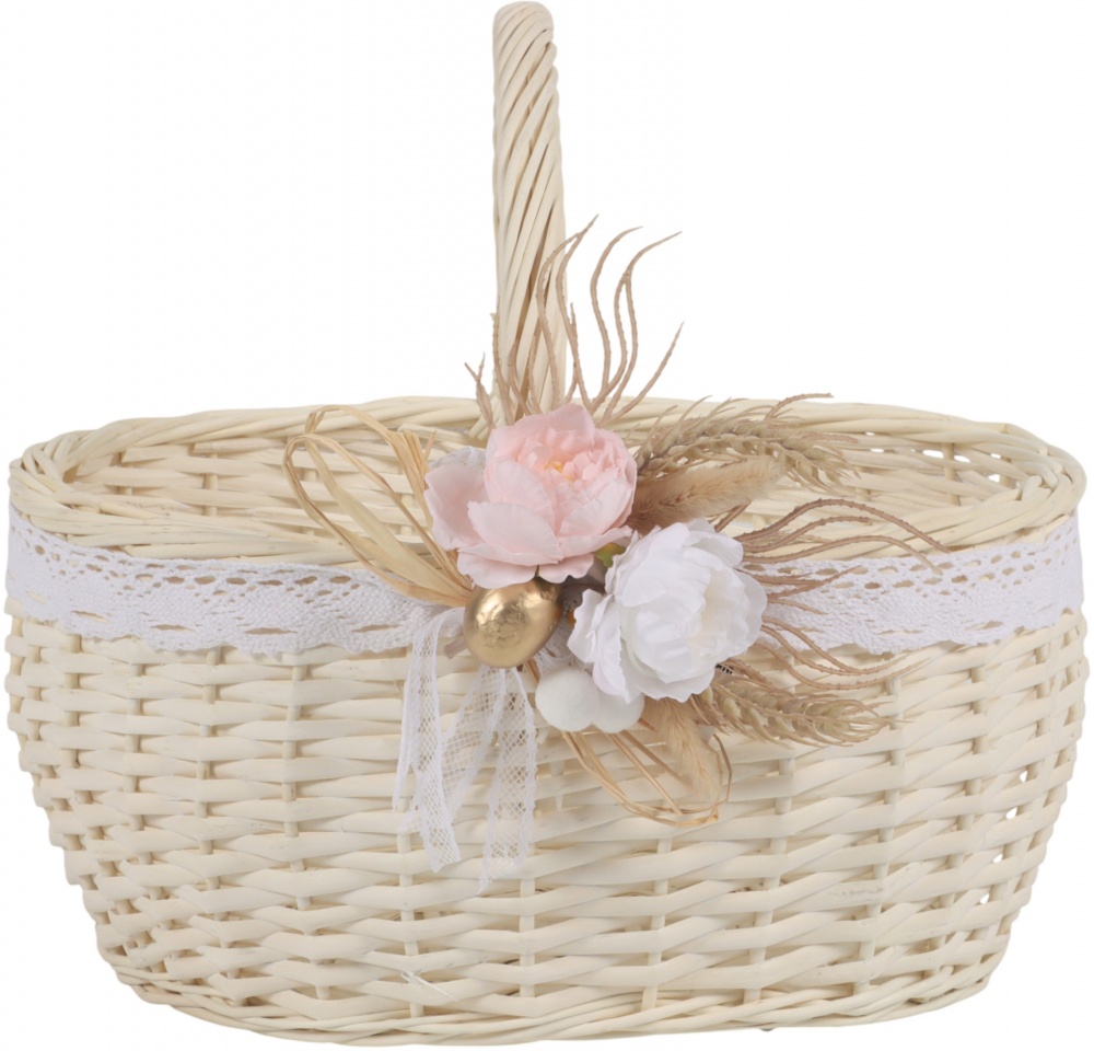 Корзинка плетеная з декором 36х28х18 см EPR-250821-1