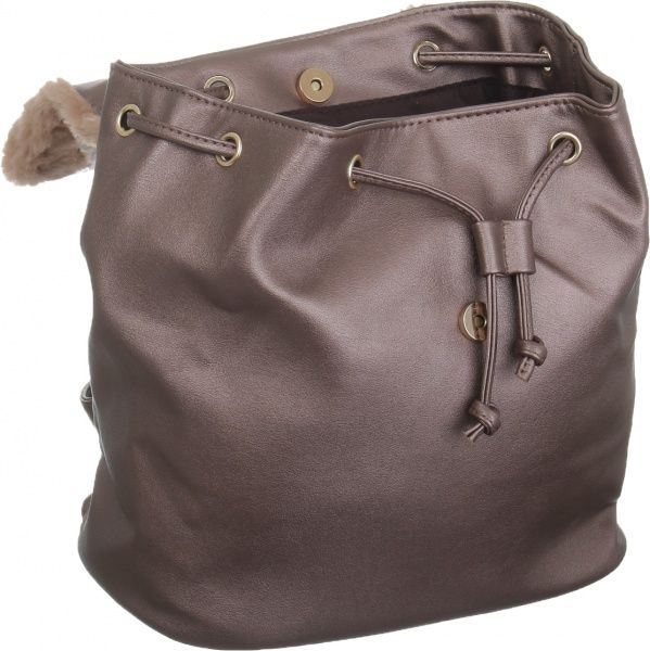 Рюкзак пушистый Soft Touch ушки котика, кофейный