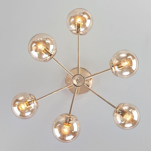 Люстра потолочная Strotskis Ascot 6x60 Вт E27 золотой 30166/6 