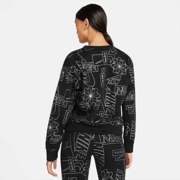 Джемпер Nike W NSW ICN CLSH FLC AOP TOP CZ1868-010 р. L чорний