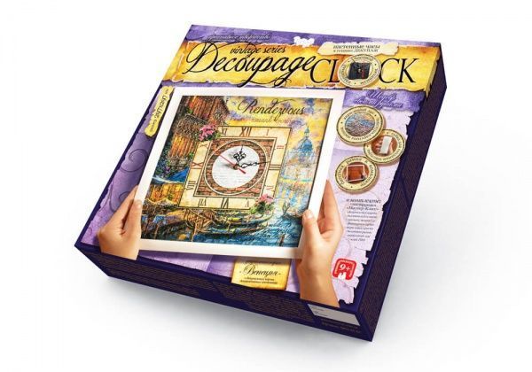 Набір для творчості Decoupage Clock з рамкою DKС-01-01,02,03,04,0