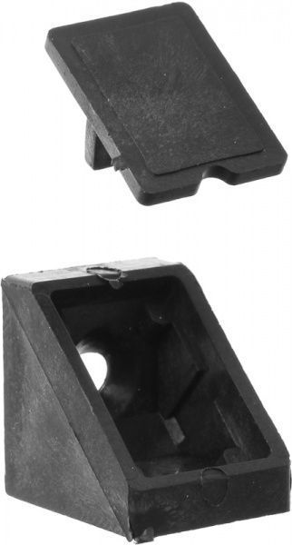 Уголок монтажный 02 одинарный черный 10 шт