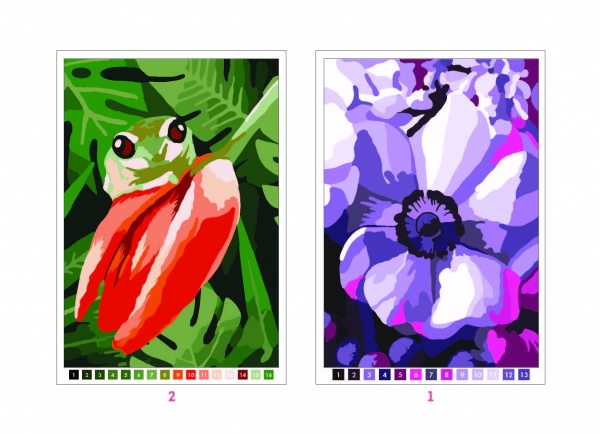 Раскраска по номерам «50 магічних фарбованок. Натхнення» 978-617-7853-83-0