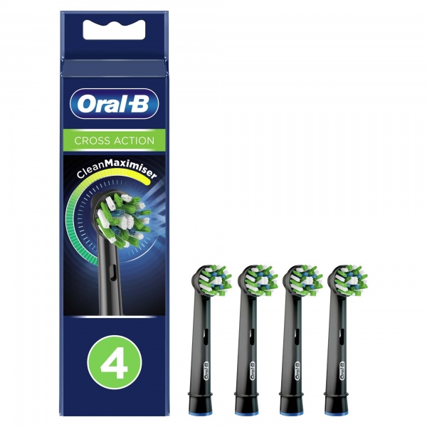 Насадки для электрической зубной щетки Oral-B Cross Action Black 4 шт./уп.