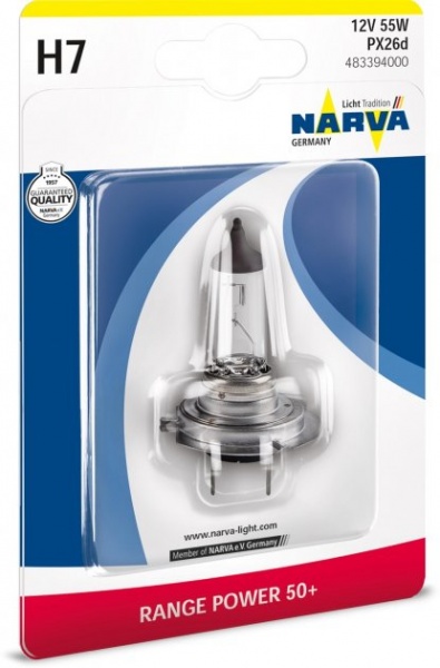 Лампа галогенная Narva NV 48339.1B H7 PX26d 12В 55 Вт 1 шт.