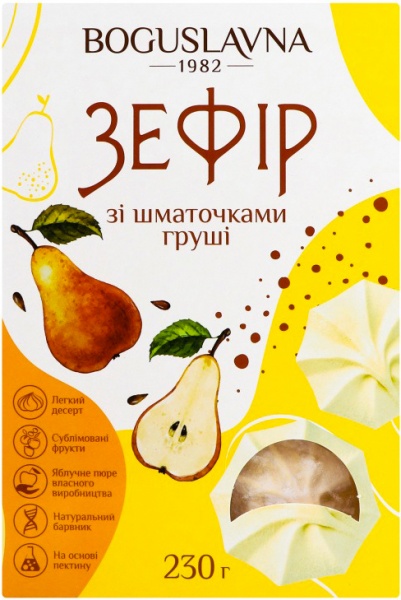 Зефир БОГУСЛАВНА с кусочками груши 230 г (4820027892695) — фото 1