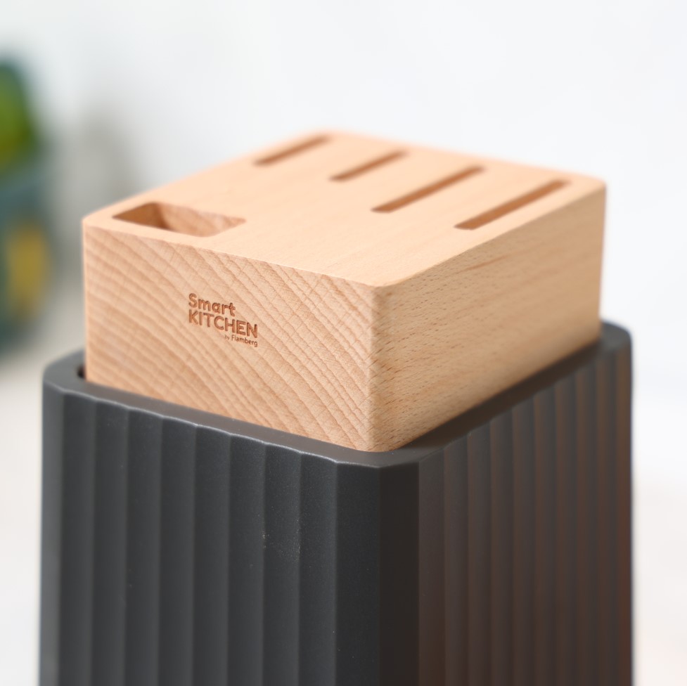 Подставка для ножей Smart Kitchen by Flamberg Bright Charcoal 21,8х13,2х12,2 см