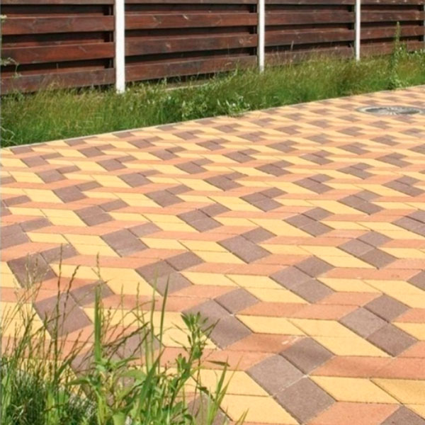 Тротуарная плитка Золотой Мандарин Ромб желтый 150х150х60 мм