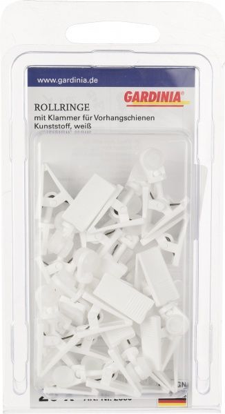 Прищіпка Gardinia до стельового карнизу набірний білий 20 шт. 
