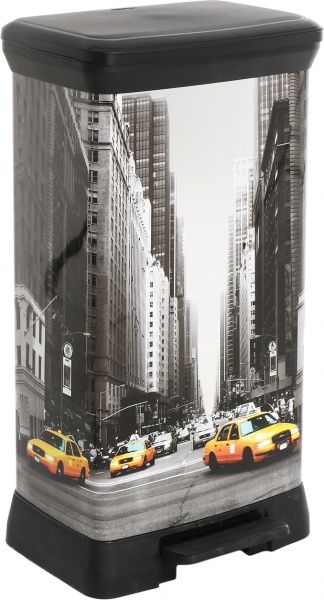 Контейнер для мусора Curver DECO BIN 50 л черный 196624