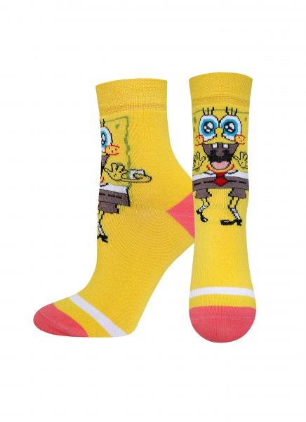 Носки унисекс Conte-Kids 3074 Spongebob (средней длины) 353 р.19-20 ярко-желтый 