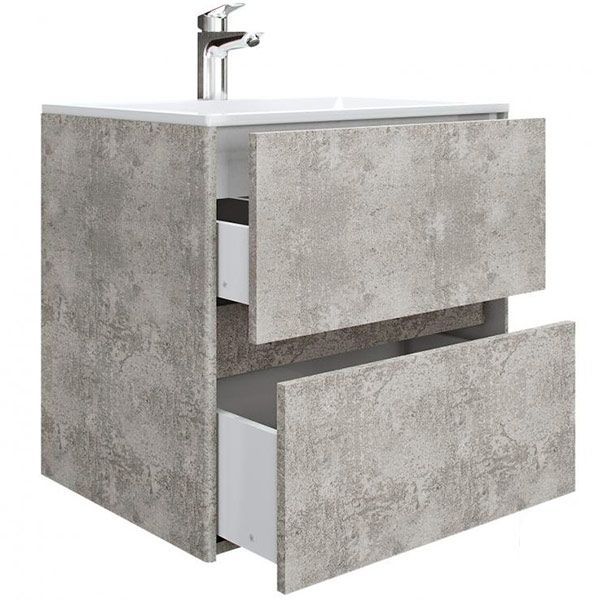 Тумба підвісна Water House Preference N2 60 МДФ базальт лофт під умив.Амальфі 60