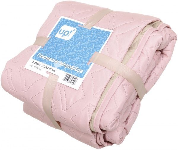 Покривало Ultrasound 240x215 см UP! (Underprice) рожевий/бежевий 