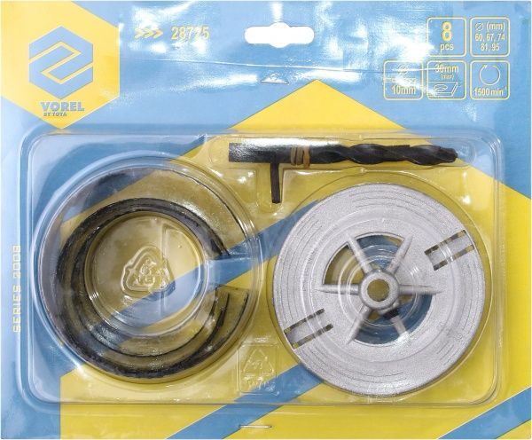 Набір пил кільцевих Vorel 60-95 мм 28725