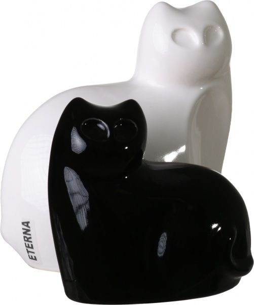 Статуэтка 2024-2023 коты черный с белым Eterna
