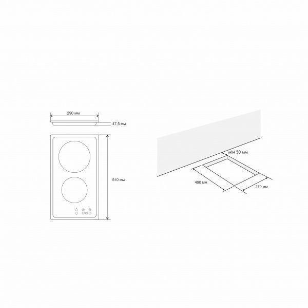 Варочная поверхность Eleyus DORA 30 BL V