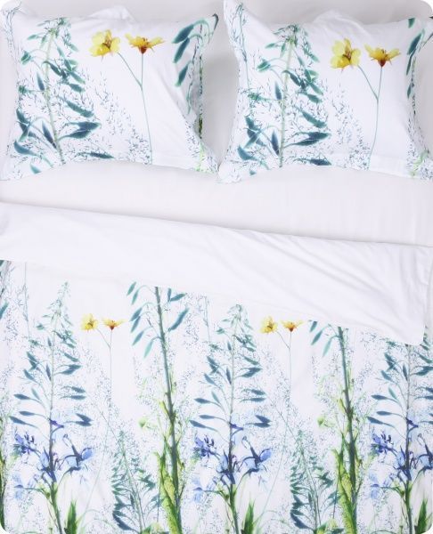 Комплект постільної білизни priority sa 2 білий із зеленим Vandyck 