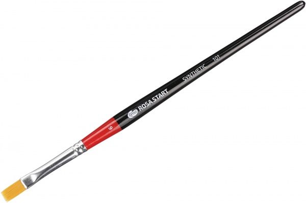 Кисть Синтетика плоская, 101 № 6 Rosa Start 