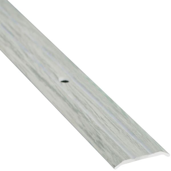 Поріжок алюмінієвий декорований Braz Line рифлений з отворами 25x2700 мм дуб сніжний 