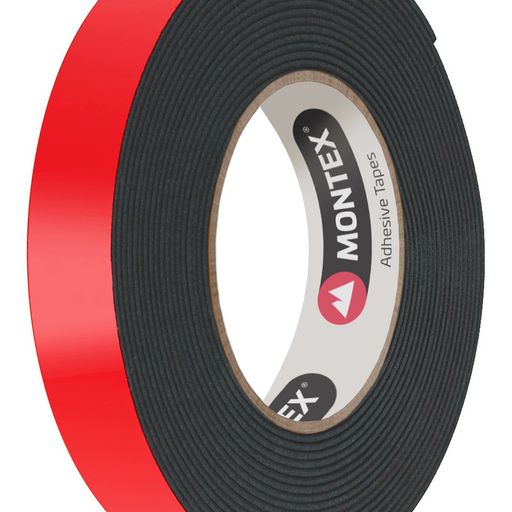 Двухсторонняя автомобильная клейкая лента MONTEX SHS MTX5125 12 мм 1,2 мм 2 м черный