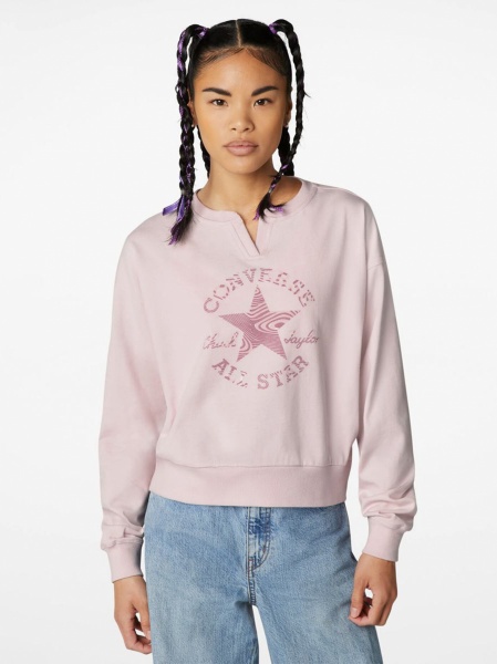 Світшот Converse WOMEN'S KNIT PULLOVER 10023715-653 р. L рожевий