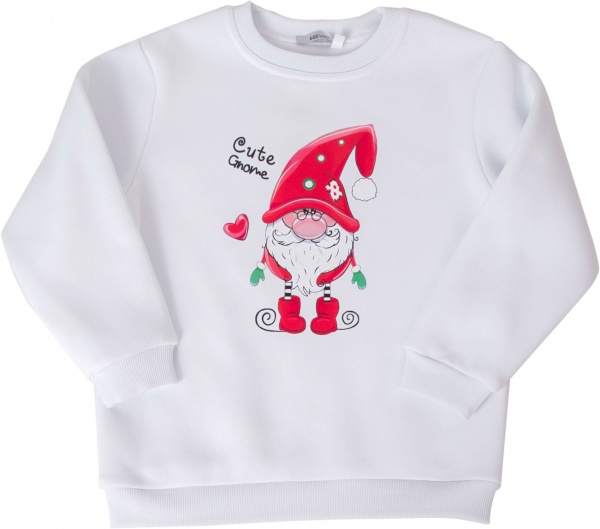 Свитшот для девочки Mevis р.158 белый/красный 4505 