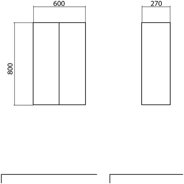 Шкаф Aqua Rodos навесная Акцент 60 см