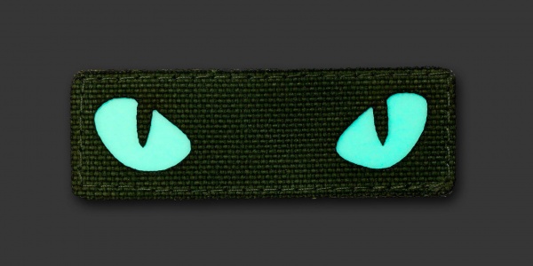 Шеврон-патч светонакопительный оранжевые глаза 1 тип мультикам