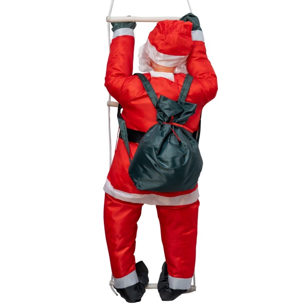 Декорація настінна Дід Мороз на драбині 810085 