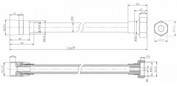 Шланг для душа Imprese f03600110SH
