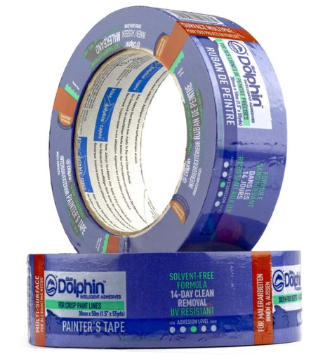 Лента малярная Blue Dolphin SPECIAL BLUE для острого края голубая 38 мм x 50 м