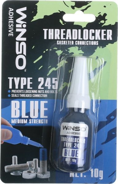 Фіксатор різьби WINSO для розбірних з'єднань синій 10 мл 10 г