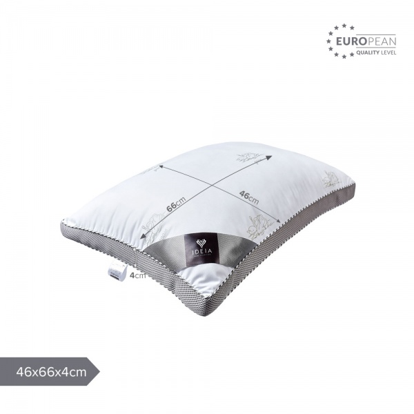 Подушка трикамерна Classica Soft 3D 50х70 см IDEIA 50x70 білий із сріблястим