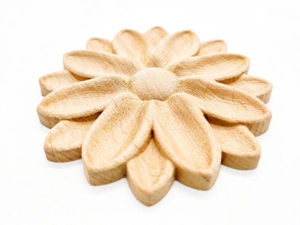 Декоративная панель деревянная розетка 1 шт, RZ.02.90 90х90x7 мм 