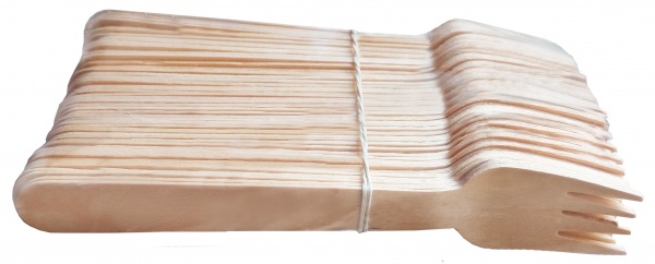 Вилка одноразовая ТерЕко Деревянная 50 шт.