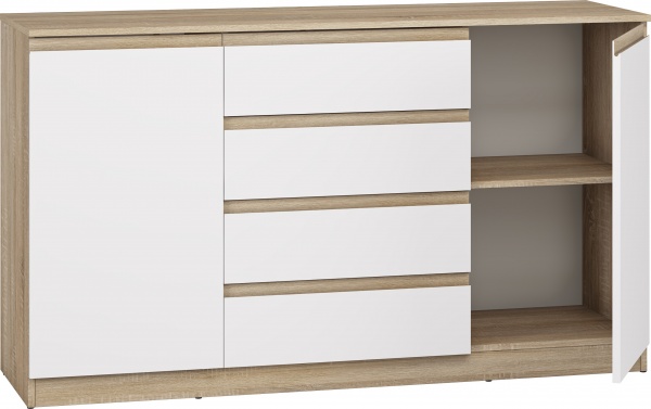 Комод Грейд Естер 2д4ш 1500х860х442 мм дуб сонома /білий 