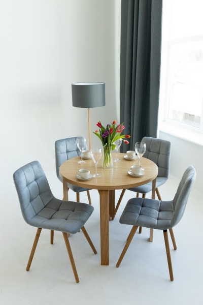 Стол обеденный круглый дуб Freya 900х750 мм 