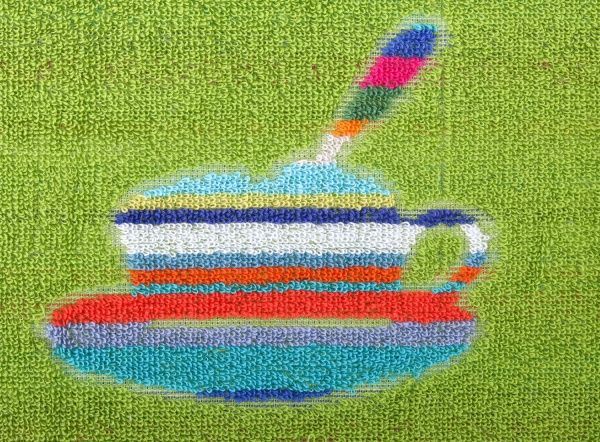 Рушник кухонний двосторонній жакард 50x50 см зелений 