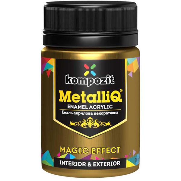 Декоративна фарба Kompozit акрилова MetalliQ червоне золото 0,07кг