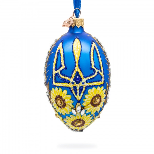 Ялинкова іграшка Українська 12 см синій L-308