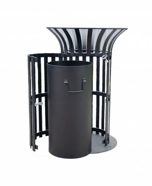 Урна ЮГСТАЛЬ Принц без попільнички 80 л чорний