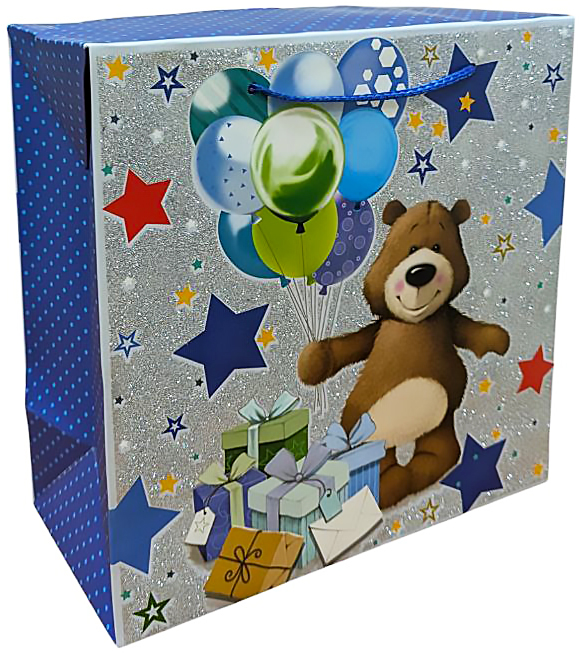 Пакет подарочный бокс 27x27x10 см EBXL Happycom International