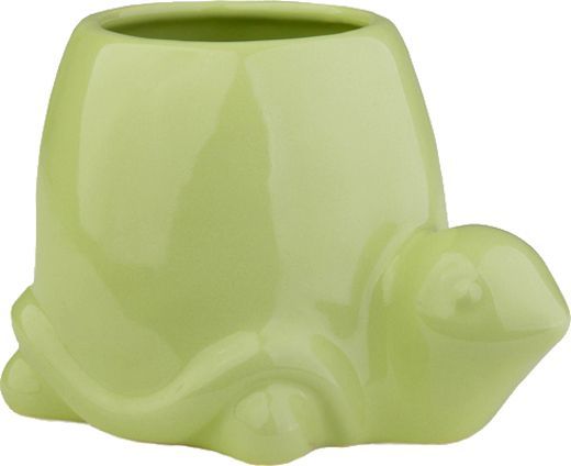 Кашпо керамічне 3104-9,5 черепаха фігурний зелений 