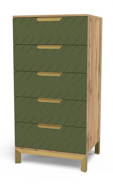 Комод Art in Head Swan 1200 5ш дуб вотан /бали зеленый 