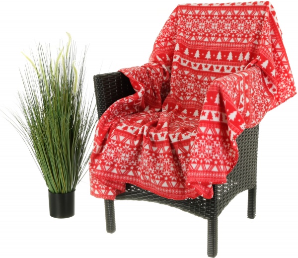 Плед NY Red Trees 125x150 см красный Luna 